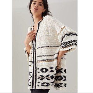 Anthropologie Margot Fringed Poncho Sweater - NWT